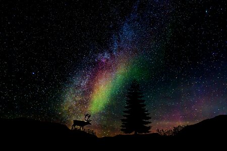 Milky way universe night