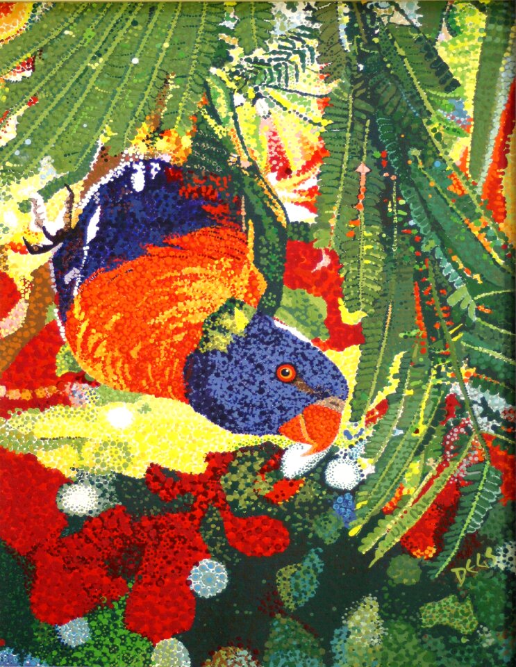 Bird parrot tropical