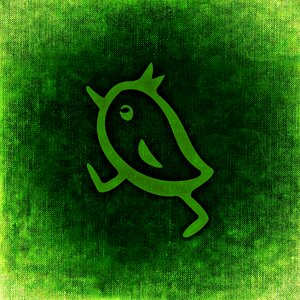 Cute funny green