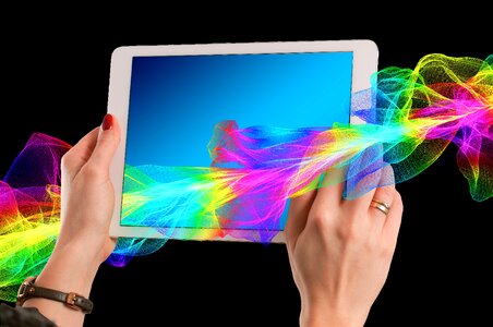 Colorful monitor wave