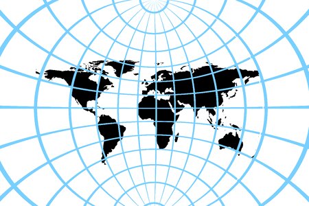 World continents bokeh