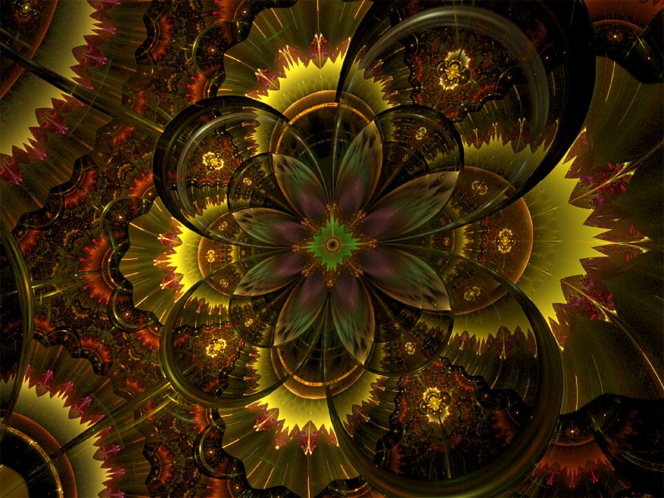 Gold colorful art