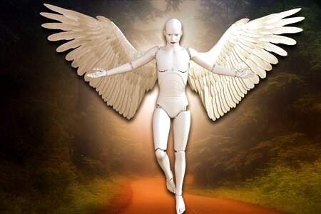 Mystical wing femininity