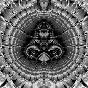 Digital art mystic black and white