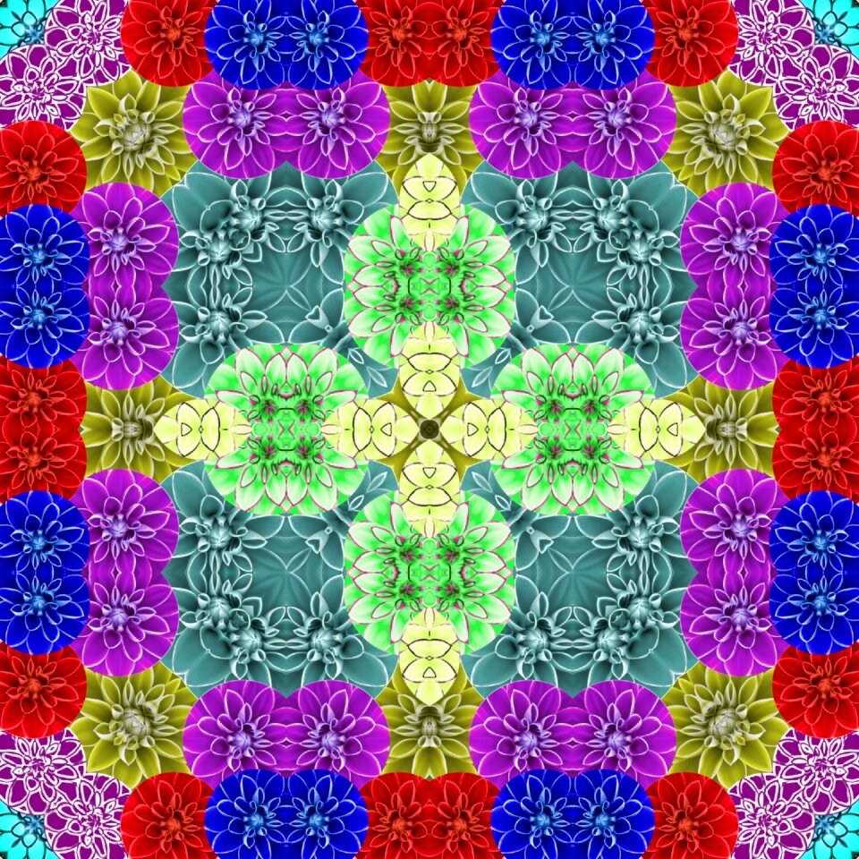 Abstract art tile square