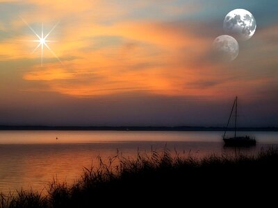 Lake landscape image editing