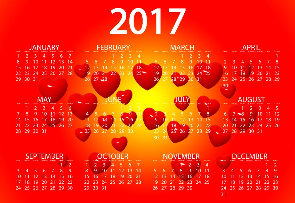 Love schedule plan year