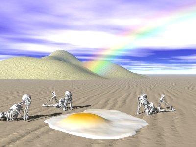 Funny egg skeleton