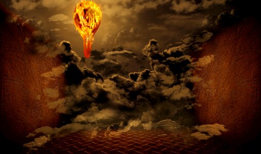 Night walls fire