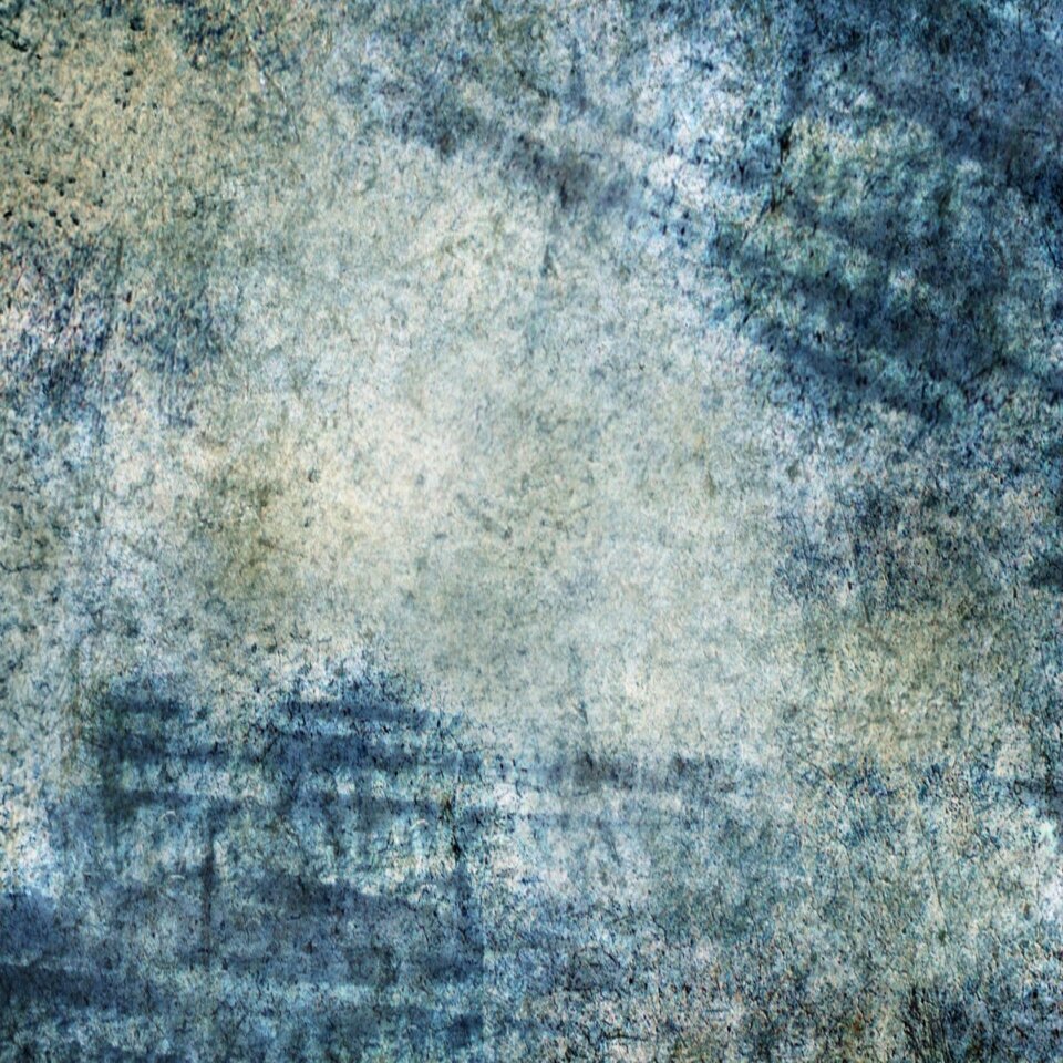Blue stamped smeared