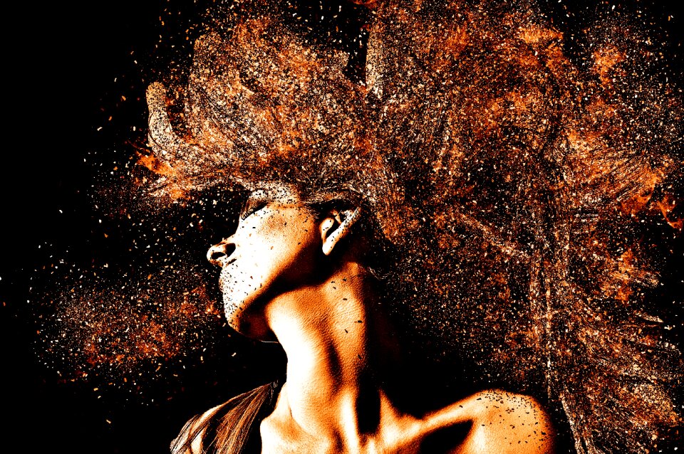 Head abstract hairstyle
