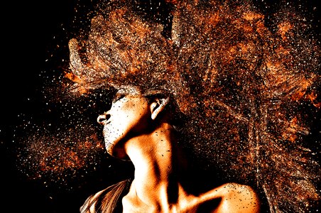 Head abstract hairstyle