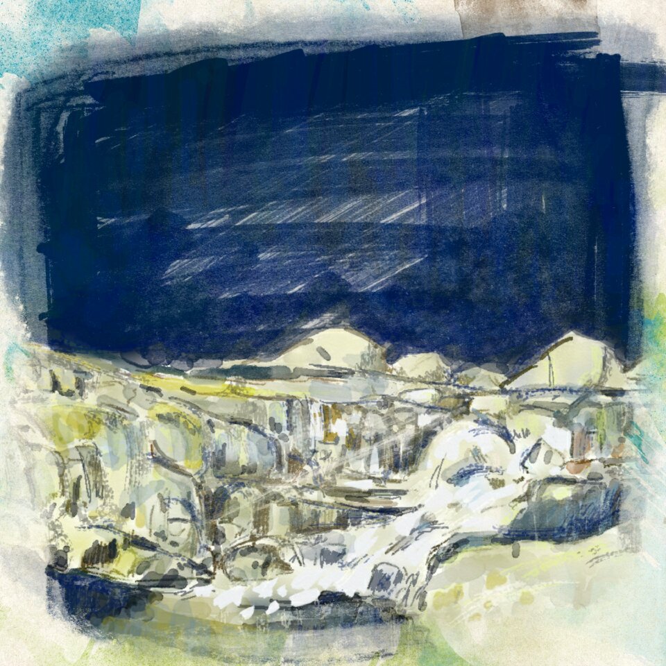 Valley rocks blue