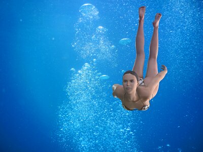 Underwater dive sporty