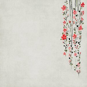 Asian flowers grey