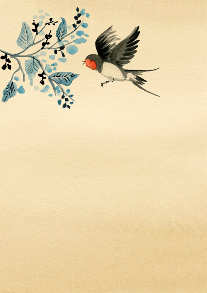 Flower bird flying