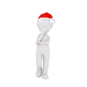 Thinking white figures stylized
