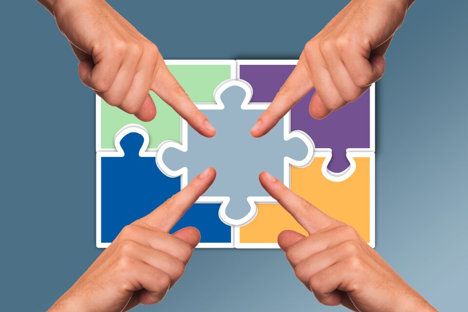 Items joining together finger