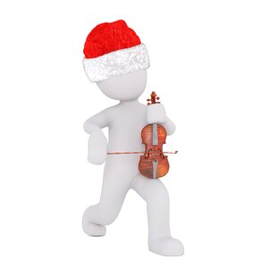 White christmas santa hat
