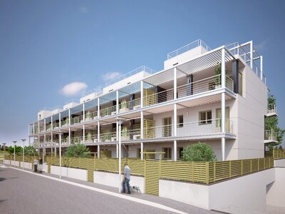 Energy saving new buildings display