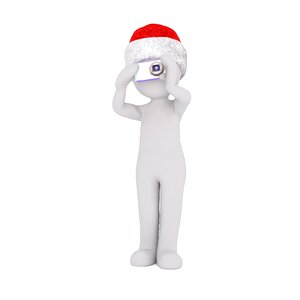 White christmas santa hat