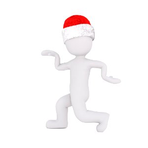 White christmas santa hat