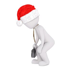 Christmas santa hat full body