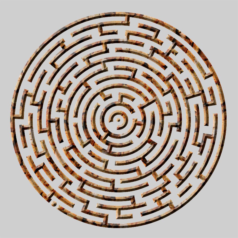 Quiz labyrinth brown puzzle