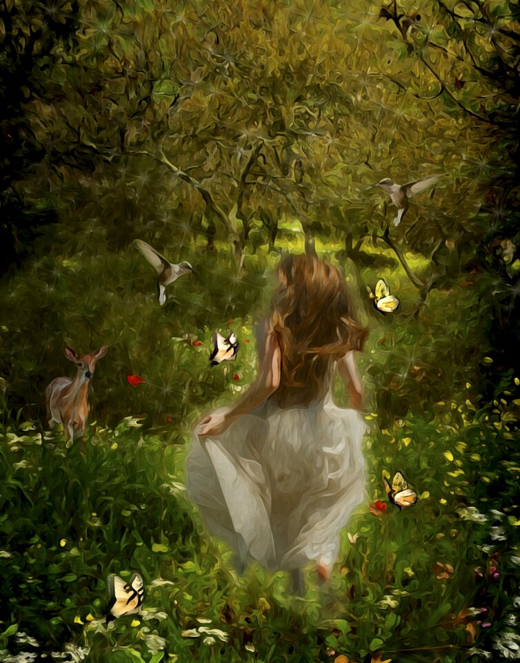 Garden floral countryside