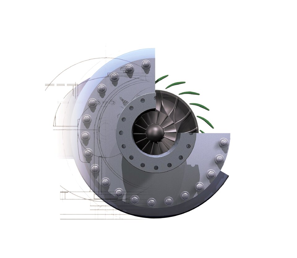 Drive technology technical illustration 3d
