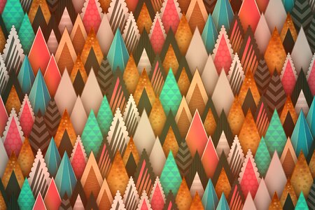 Triangle colorful pink