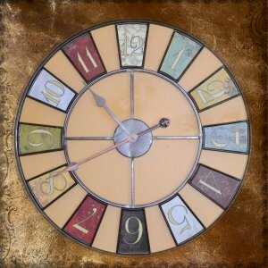 Clock antique square