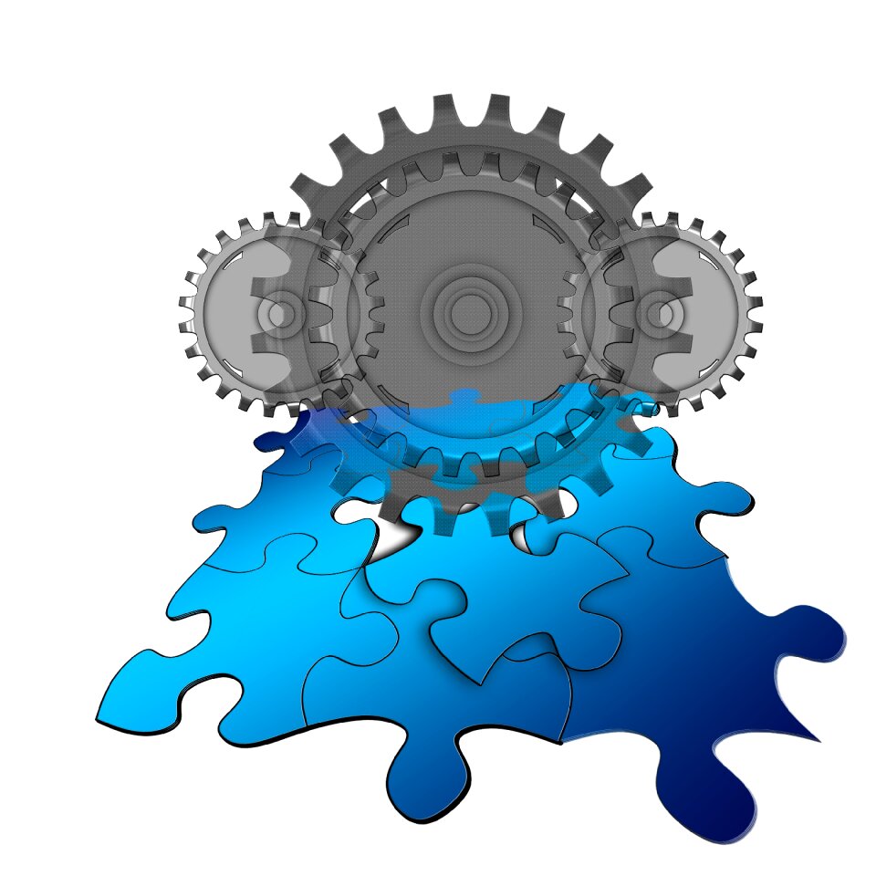 Gear gears blue