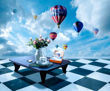 Flower vase table coffee