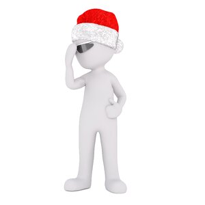 Christmas santa hat full body