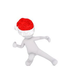 Santa hat 3d model figure