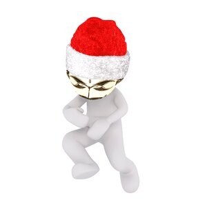 Christmas santa hat full body