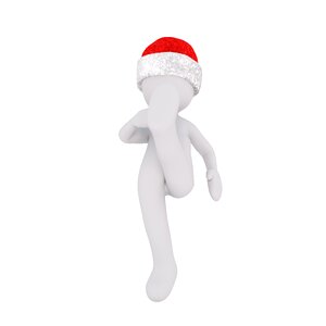 Santa hat 3d model figure