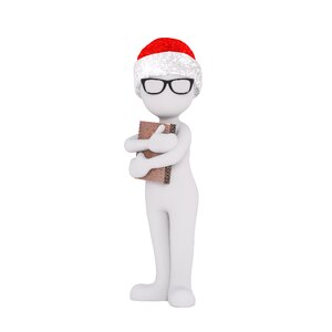 Santa hat 3d model glasses