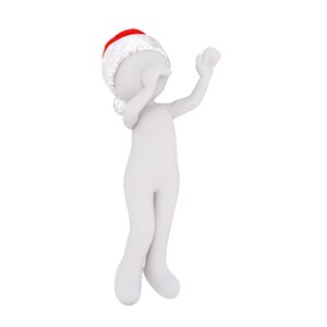 Christmas santa hat full body