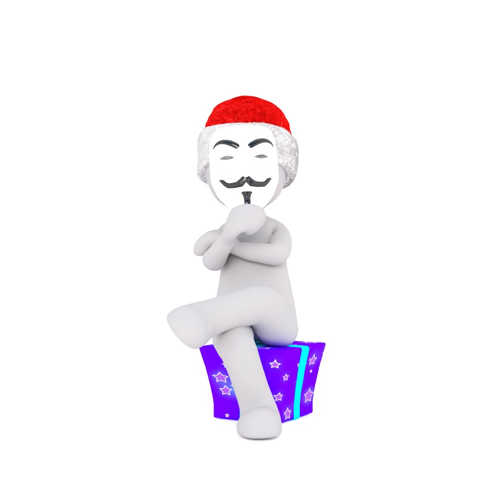 Santa hat 3d model figure