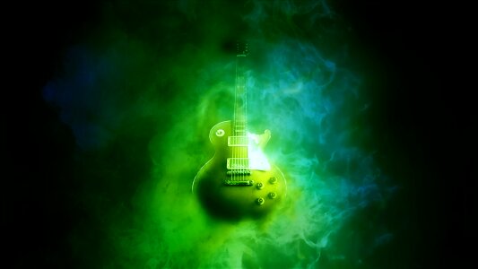 Desktop background black guitar