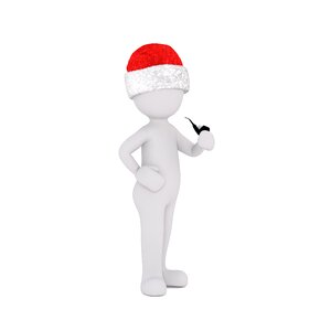Santa hat 3d model figure
