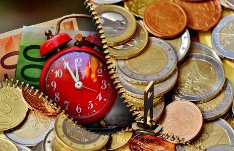 Clock alarm clock money