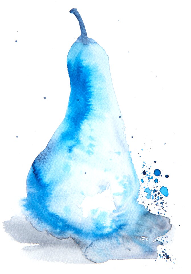 Watercolors image painted fruit