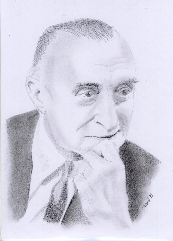 Portrait pencil black and white