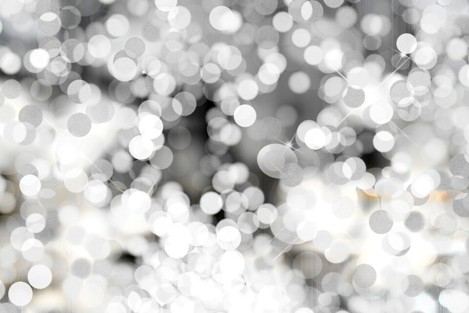 Bokeh lights snow