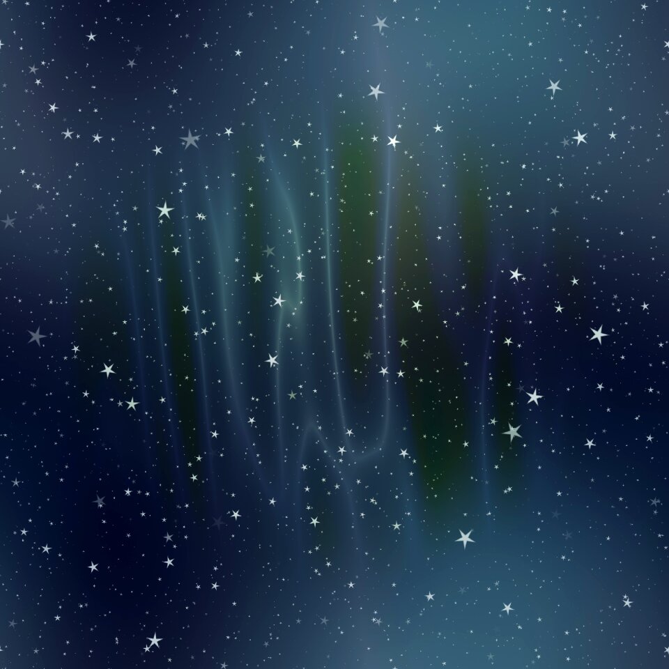 Night sky borealis