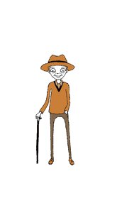 Cane walk Free illustrations