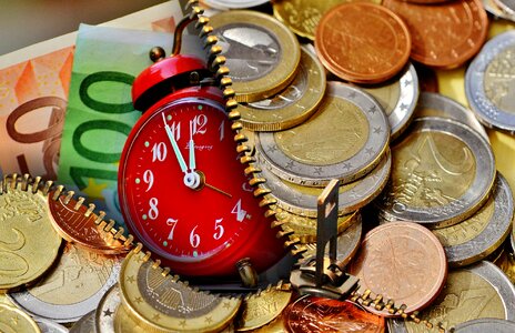 Clock alarm clock money